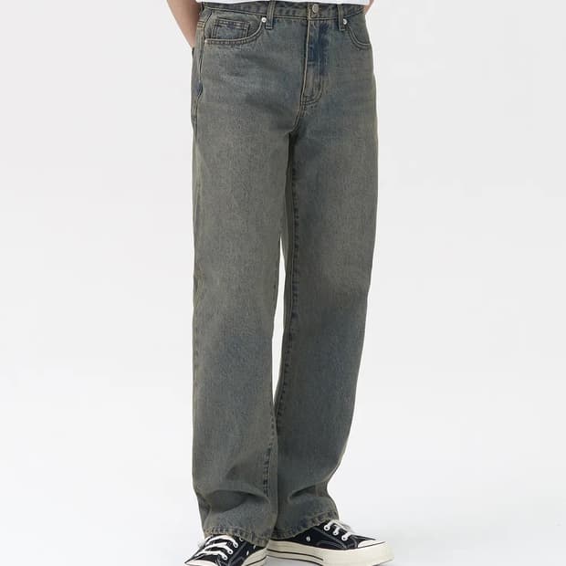 토피 와이드 데님 팬츠 (BEIGE INDIGO) xs