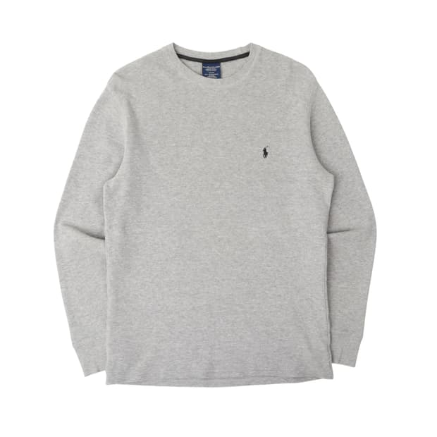 폴로 랄프로렌 그레이 와플 롱슬리브