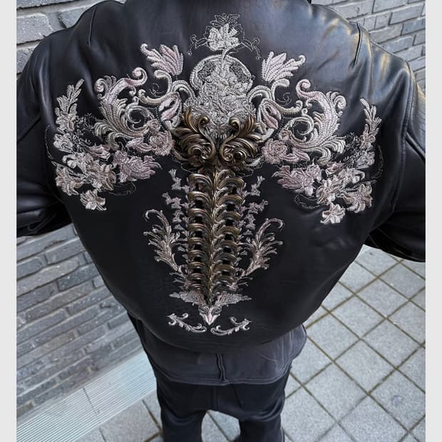 언더마이카 25fw JUSTICE PALACE OPULENT 레더자켓 2