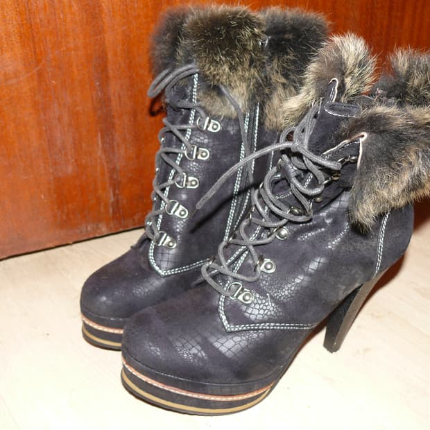 lether fur fur boots