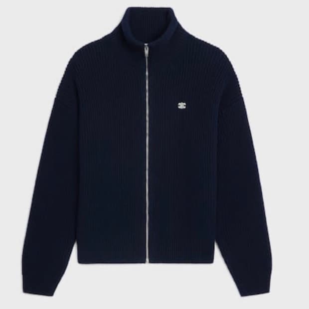 셀린느 네이비 집업 니트팝니다