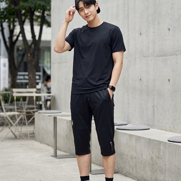 SPYDER 스파이더 트레이닝 7부 팬츠 블랙