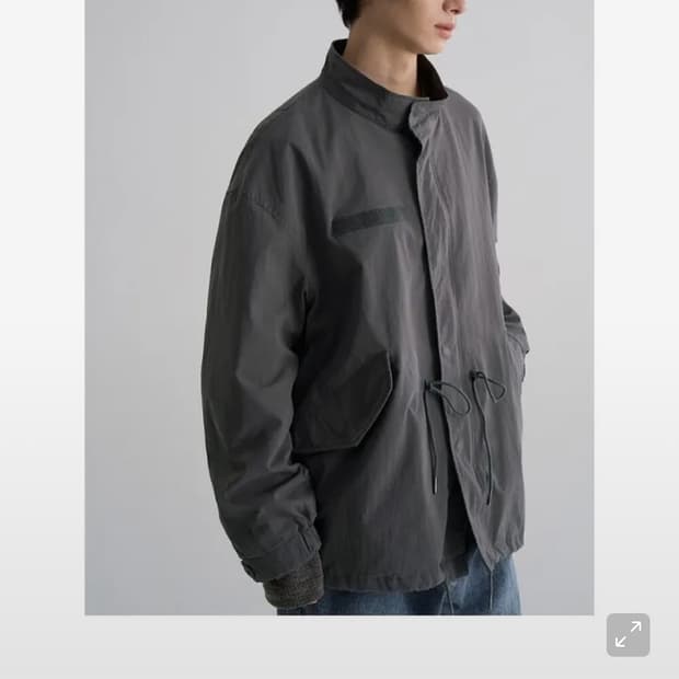 에잇세컨즈 코튼 숏 야상 애쉬 XL