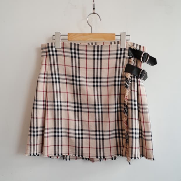 Burberry 버버리 노바체크 코튼 랩 스커트 (31인치)