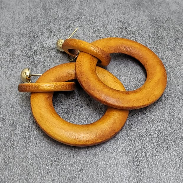 wood earrings