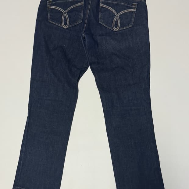 여성 캘빈클라인 진청 워싱 스키니 데님팬츠 30.7인치