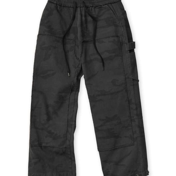 테이크이지 헤링본 카모 카펜터 팬츠 카모 다크 그레이 L