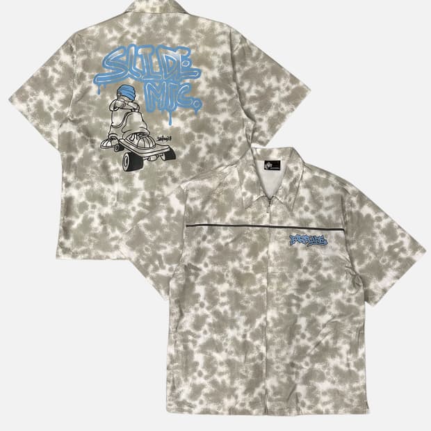 DACK DIVE signature skater zip-up shirt