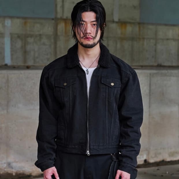 뉴치프시크 디피 플리스 헤비 데님 트러커 자켓