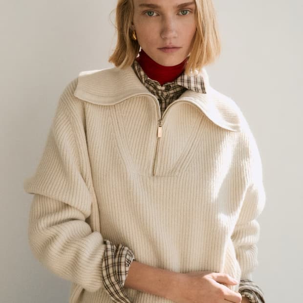 흐앤므 집업니트 (크림, L)