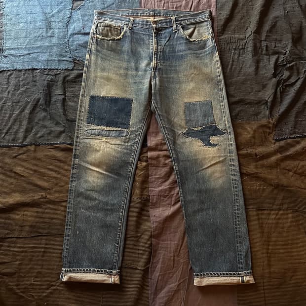 60s Levis BigE Selvedge Denim Pants 66전기