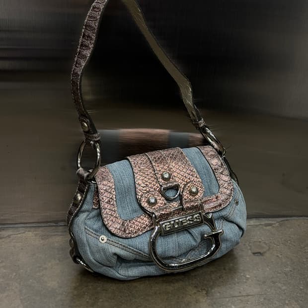 Guess rare denim shoulder bag