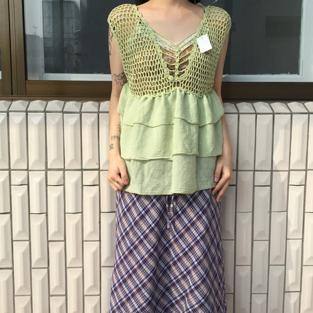 Net layered frill top