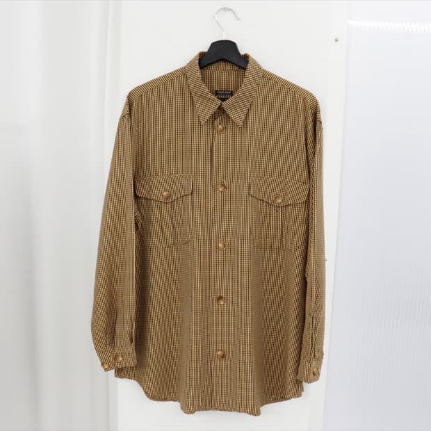 1991SS 조르지오 아르마니 깅엄 체크 셔츠