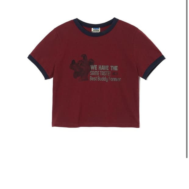 BBF Ringer Tee Burgundy
