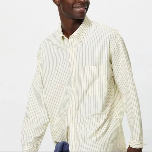 유니클로 jw앤더슨 셔츠 옐로우 스트라이프L