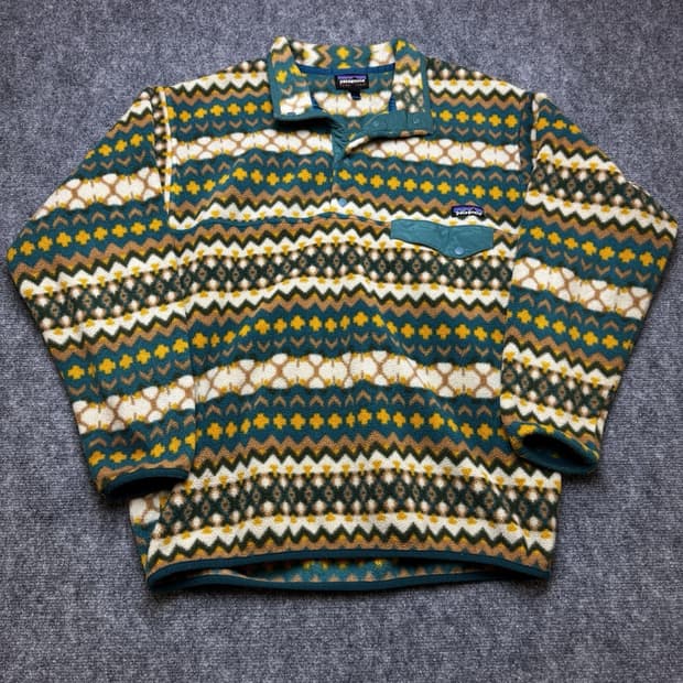 10s 파타고니아 신칠라 스냅-T 아즈텍 패턴