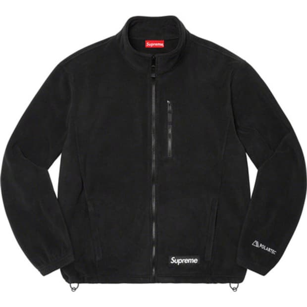 (새상품)(XL)슈프림 폴라텍 집 자켓 (블랙) 플리스