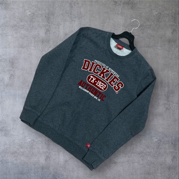 디키즈 스펠아웃 빅로고 차콜 그레이 맨투맨