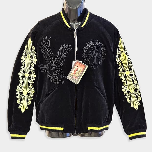 [L] 미사용 크롬하츠 메티보이 리버서블 스카잔 블루종 B1213C158