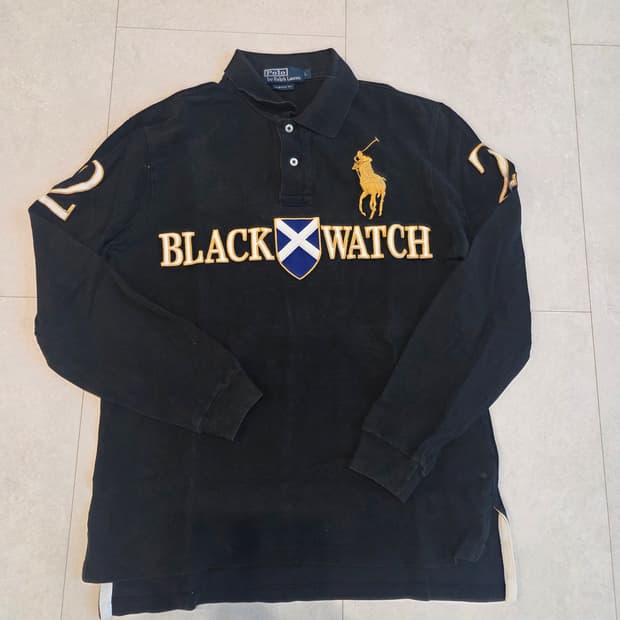 폴로 랄프로렌 치프키프블랙 워치 럭비 카라티