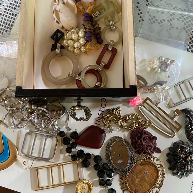 빈티지 주얼리 하자품 일괄 체인큐빅벨트 포함