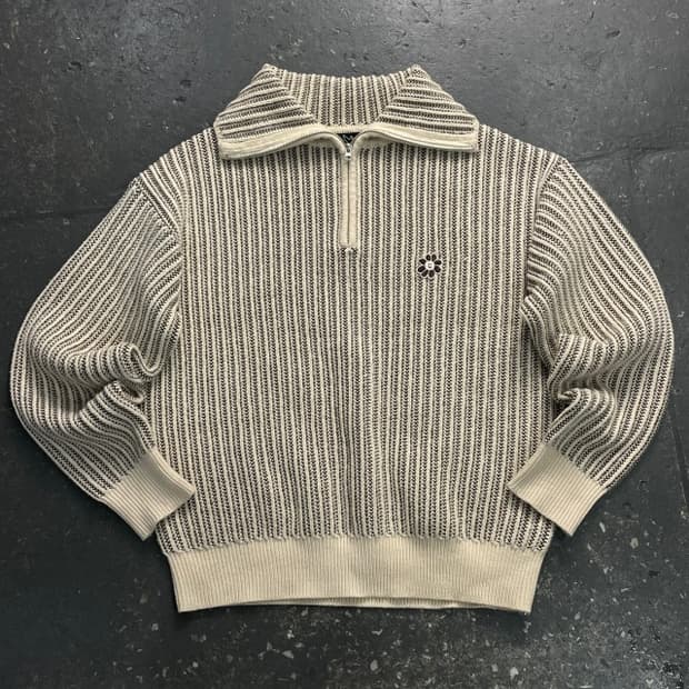 95-100 와릿이즌 반집업 니트 