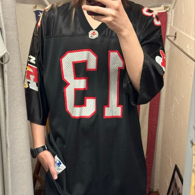 90s 스타터 CFL 레플리카 반팔 저지 블랙