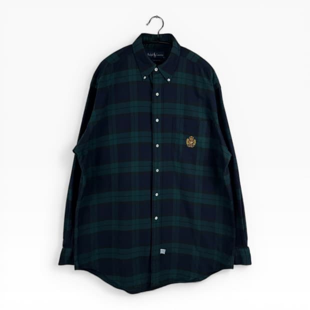 (무료배송)M) 90s 폴로랄프로렌 블랙와치 셔츠