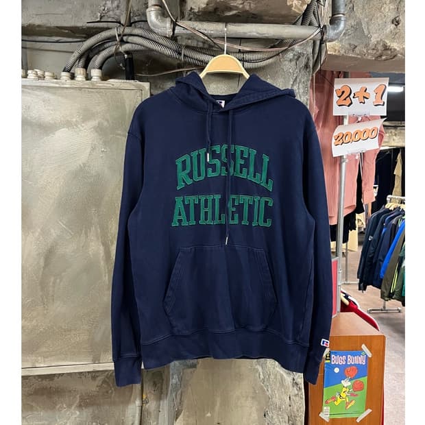 러셀 애슬레틱 로고 후드티 네이비 L #csz3307