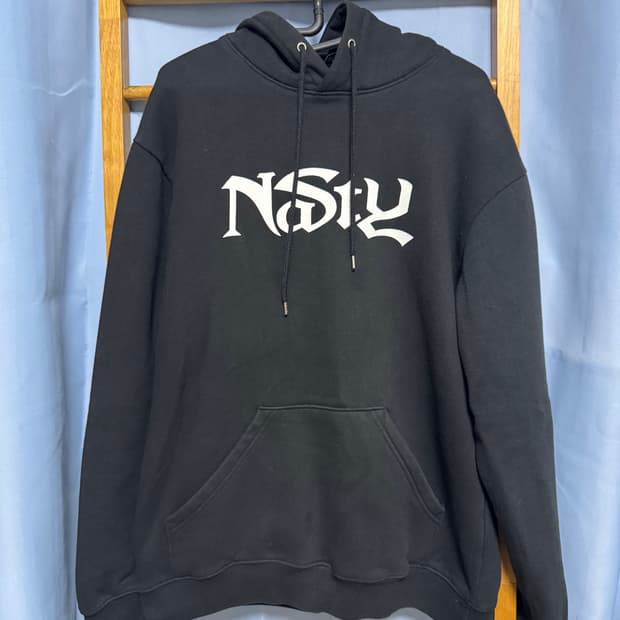 네스티킥 블랙 후드티 L