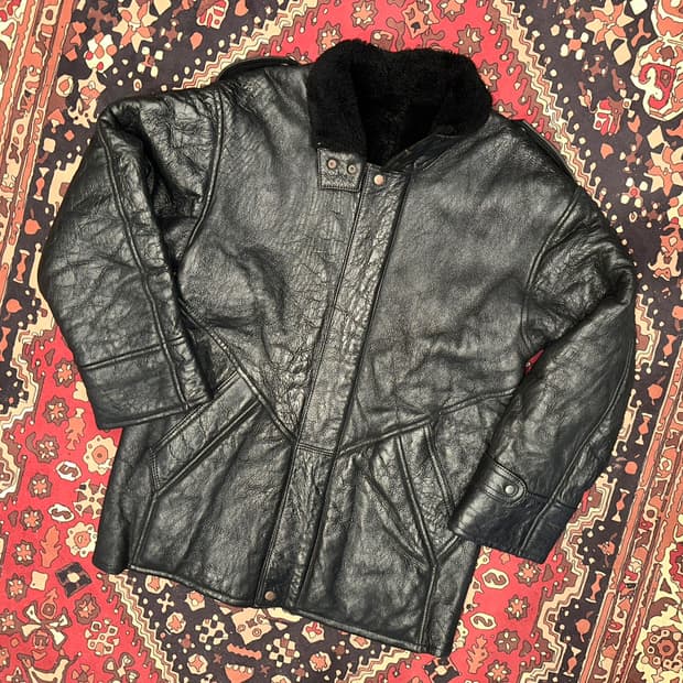 ( L-XL ) 가죽무스탕 레더자켓 양가죽무스탕 가죽코트 가죽카코트