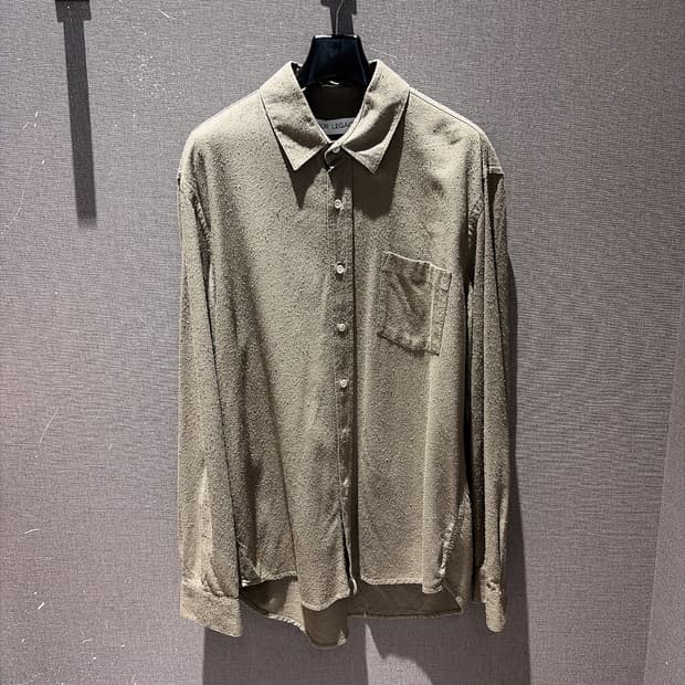 (정품/새상품)  아워레가시 남성 카키 실크 클래식 셔츠