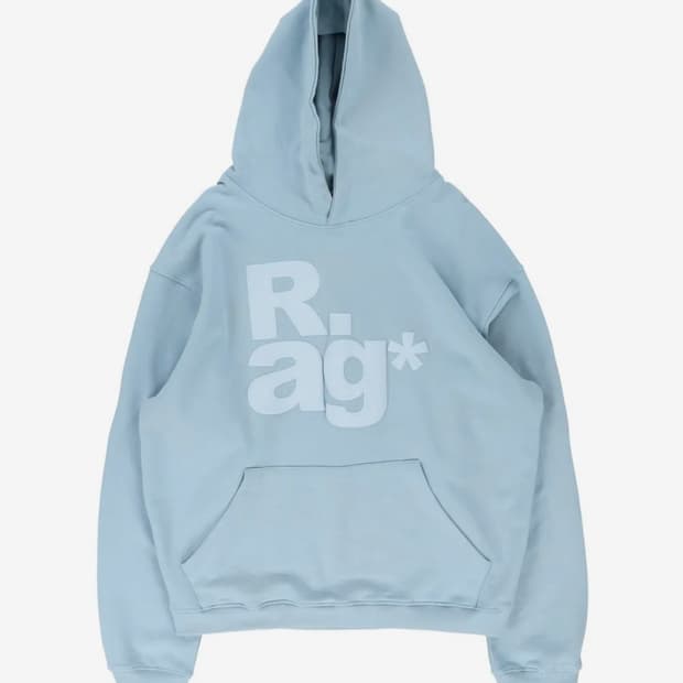 더콜디스트모먼트 TCM rag hoodie sky blue 후드티