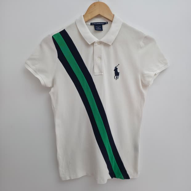 [M] 폴로 랄프로렌 빅포니 화이트 카라티
