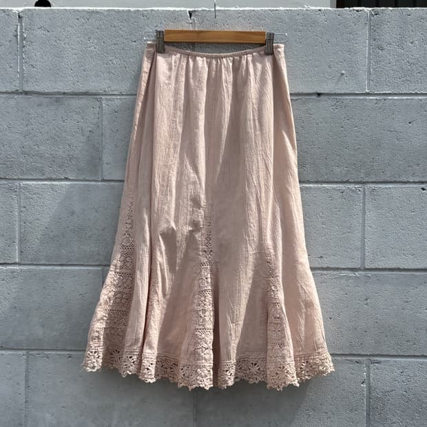 발레코어 빈티지 레이스 밴딩 스커트