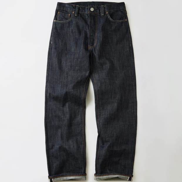 아웃스탠딩 40S SELVEDGE STRAIGHT PANTS_INDIGO