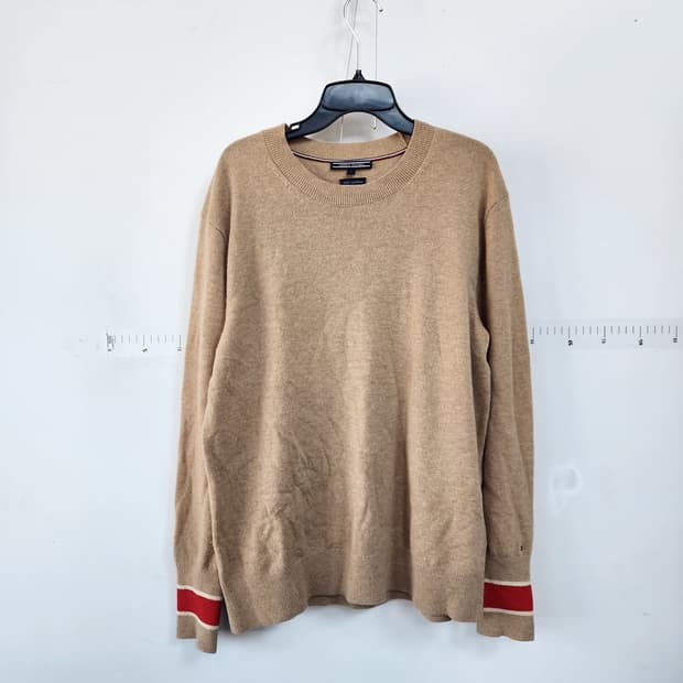 타미힐피거 캐시미어 니트 베이지