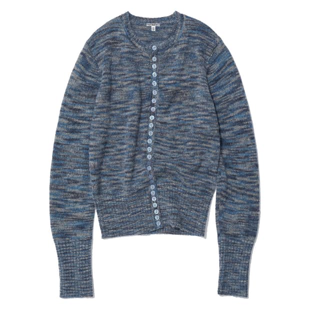 파르티멘토 우먼 와이드 립 버튼 니트 가디건 믹스 네이비 M