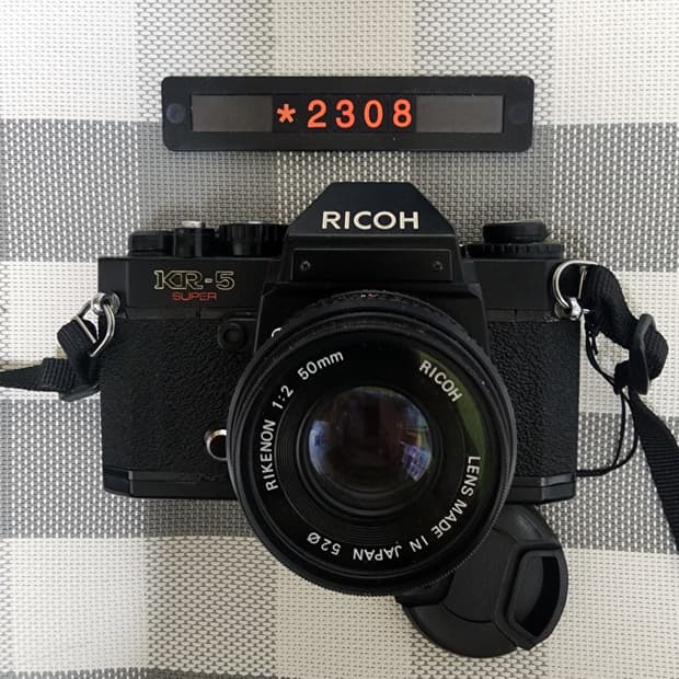 리코 KR-5 슈퍼 필름카메라 1대2 단렌즈