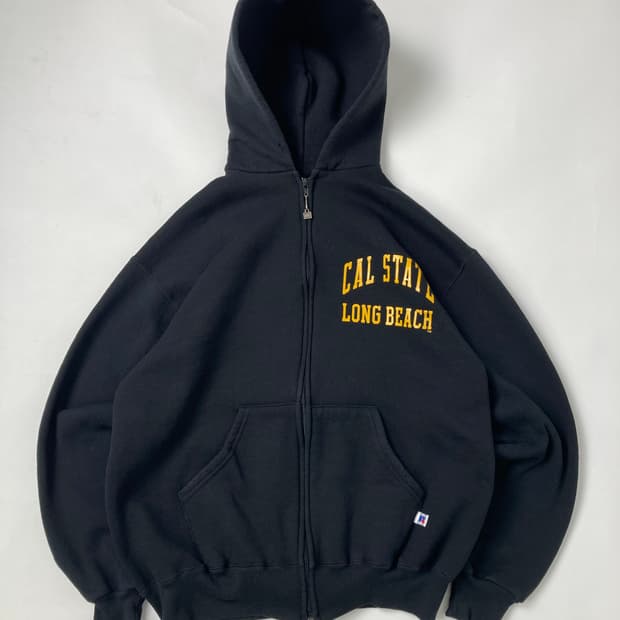 90s Russell Zip Up Hoodie (black)