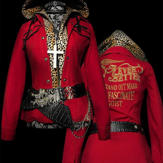 EGOIST 에고이스트 펑크 레오파드 호피 후드 자켓