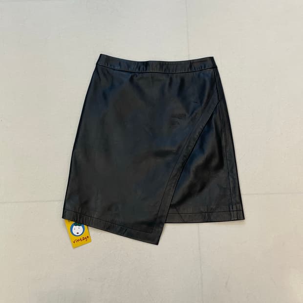 일본빈티지 양가죽 언발스커트