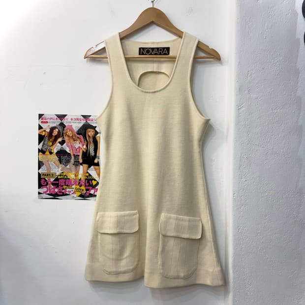 밀키 포켓 니트 원피스