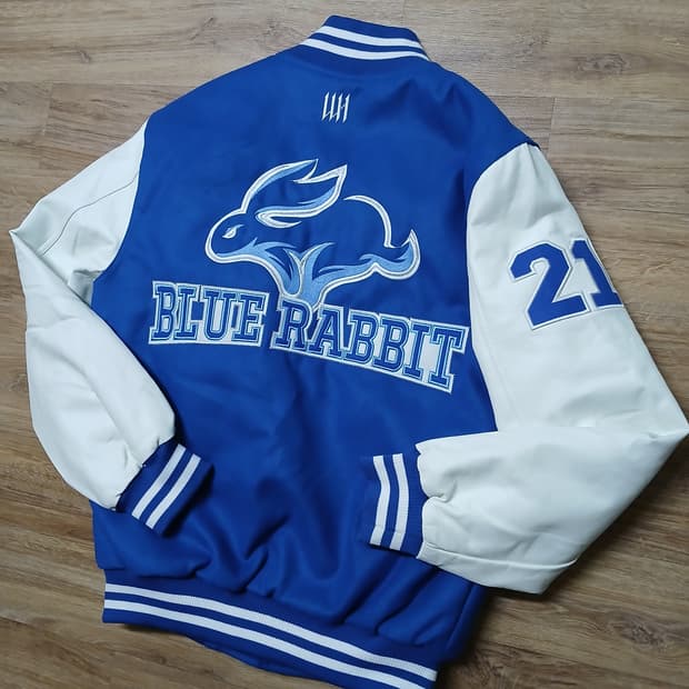 몬스타엑스 블루래빗 바시티 야구 점퍼 95 M 토끼