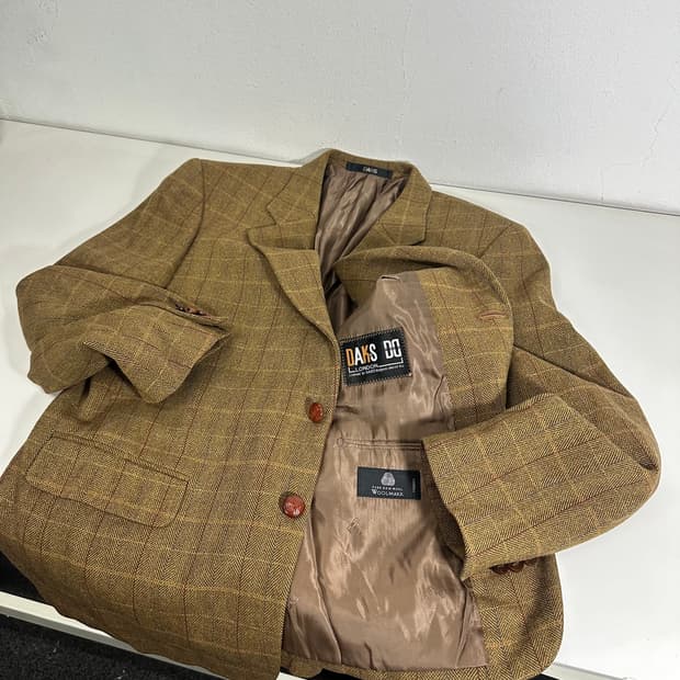 L 닥스 콩단추포인트 체크 울 블레이져