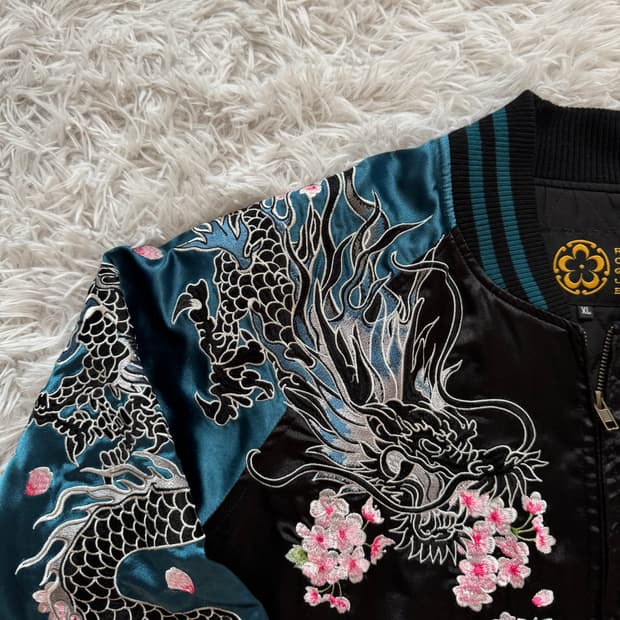 ROGUE 일본빈티지오리엔탈 스카잔 빈티지스카잔 오리엔탈자켓 xl 105