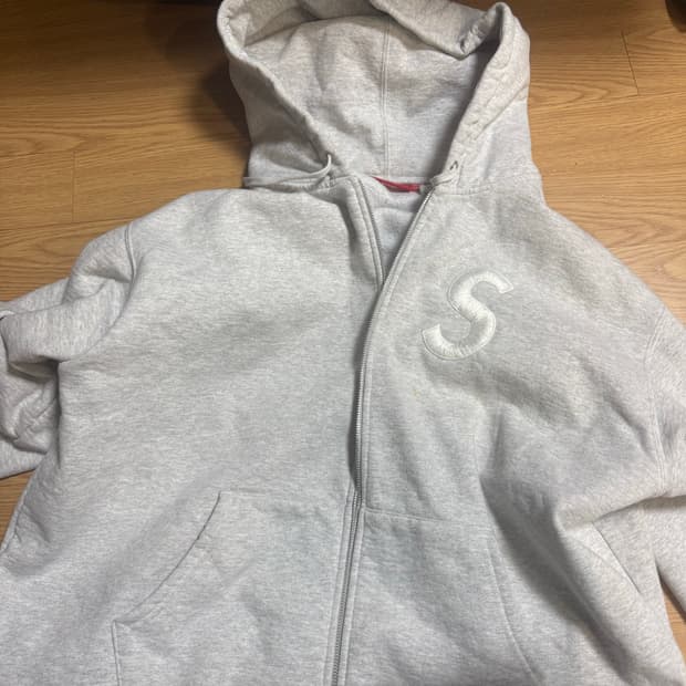 슈프림 후드집업 24fw 그레이