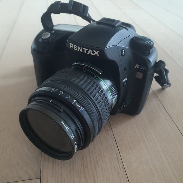 펜탁스 k10d dslr 디지털 카메라 18-55mm 번들 세트 디카
