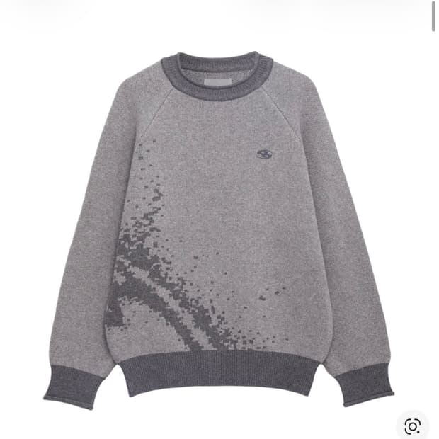 산산기어 모자이크 니트 그레이 Sansan Gear Mosaic Knit